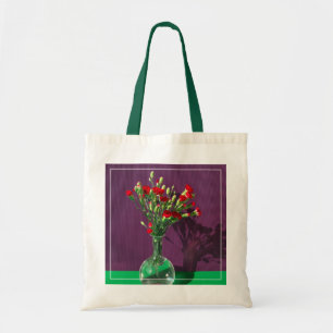 Bolsa Tote Flores   Buquê de transporte vermelho