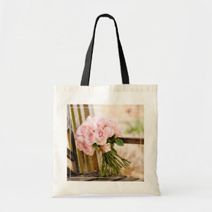 Bolsa Tote Flores Buquê rosa-rosa