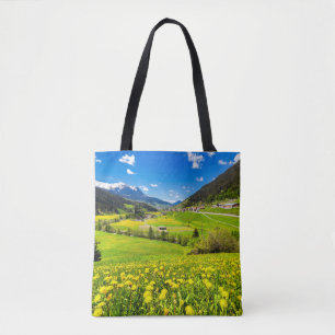 Bolsa Tote Flores Cantão de Dandelion de Grisons, Suiça