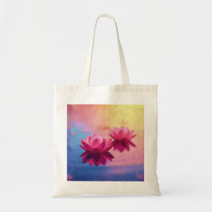 Bolsa Tote Flores Coloridas de Abstrato Lotus