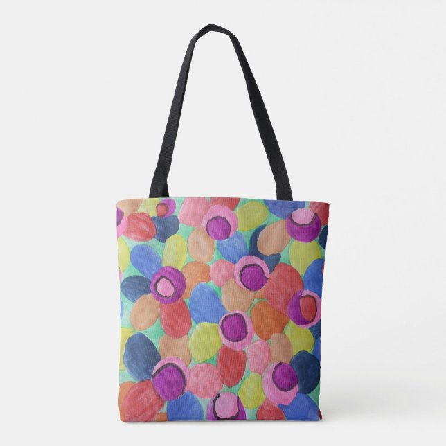 Bolsa Tote Flores Coloridas De Doces (Verso)