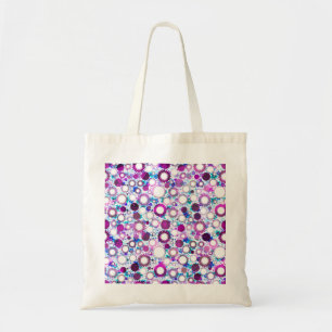 Bolsa Tote Flores coloridas fofas padrões de sóis