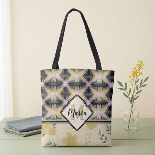 Bolsa Tote Flores Conectando (Criador carregado)