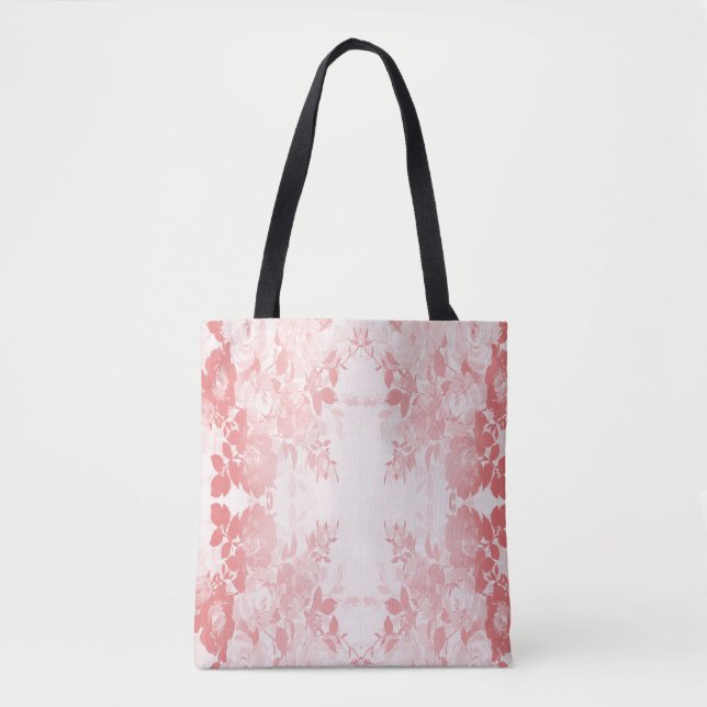 Bolsa Tote Flores cor-de-rosa (Frente)