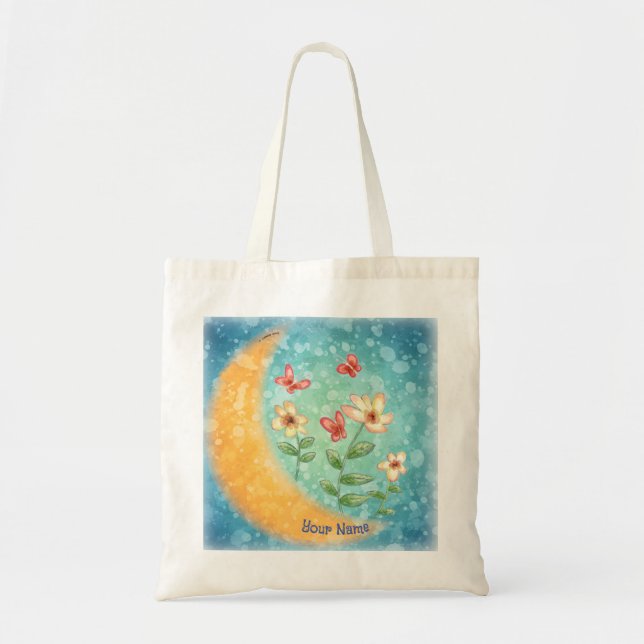 Bolsa Tote Flores da lua (Frente)