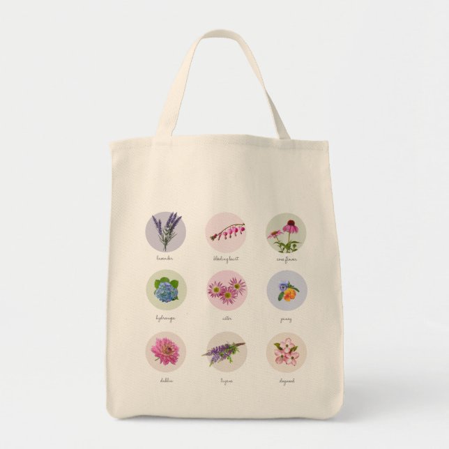 Bolsa Tote Flores da Nova Inglaterra (Frente)