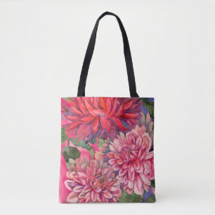 Bolsa Tote flores dahlias