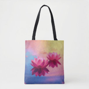 Bolsa Tote Flores de abstrato Lotus