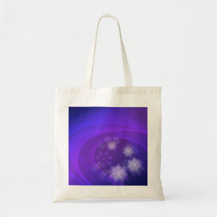 Bolsa Tote Flores De abstrato No Fundo Do Indigo Dobrado