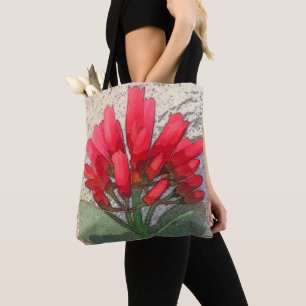 Bolsa Tote Flores de Agave Vermelhas