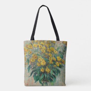 Bolsa Tote Flores de Alcachofra de Jerusalém por Claude Monet