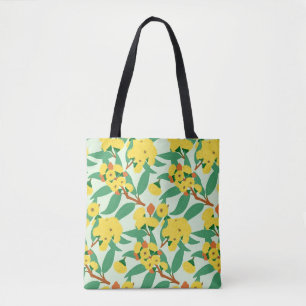 Bolsa Tote Flores de Árvore de Goma Amarela