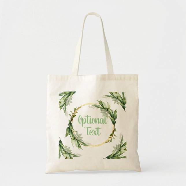 Bolsa Tote Flores de Árvores de Olivais Flores (Frente)