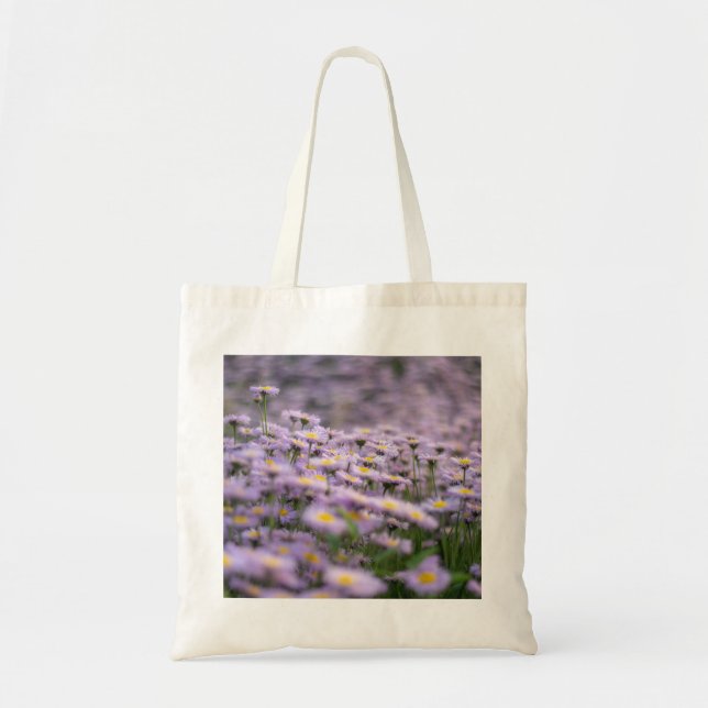 Bolsa Tote Flores de Aster Roxo (Frente)