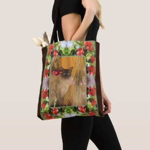 Bolsa Tote Flores de Brilho Criam sua própria foto