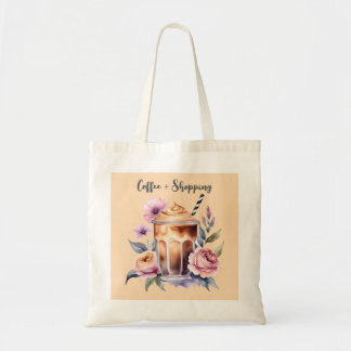 Bolsa Tote Flores de Café em Aquarela