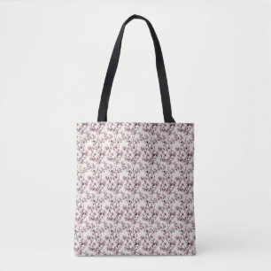 Bolsa Tote Flores de Cerejeira em Marfim — Delicadas e Contem