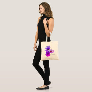 Bolsa Tote - flores de cosmos