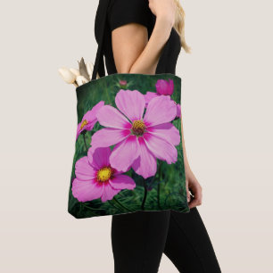 Bolsa Tote Flores de Cosmos Rosa