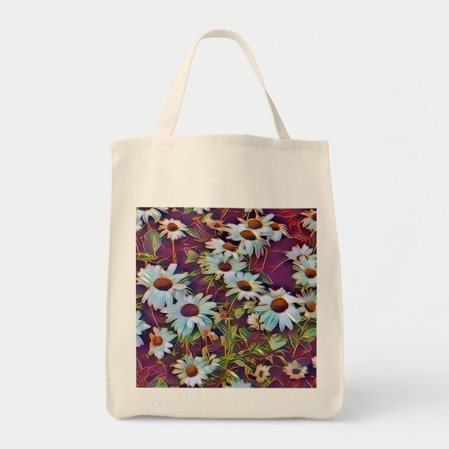 BOLSA TOTE FLORES DE DAISY (Frente)