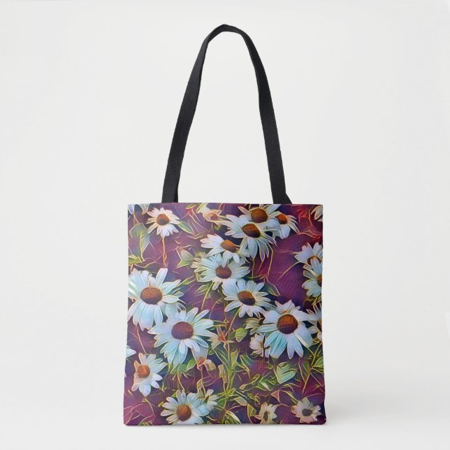BOLSA TOTE FLORES DE DAISY (Frente)