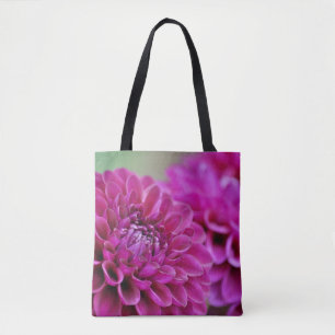 Bolsa Tote Flores de dália roxa