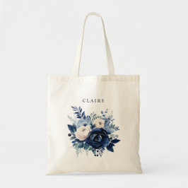 Bolsa Tote Flores de Design azul-noiva