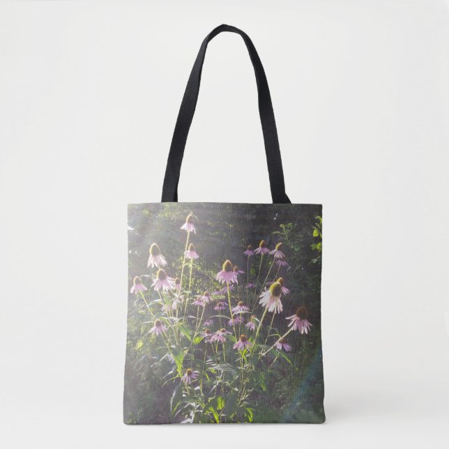 Bolsa Tote Flores de Echinacea ao Sol (Frente)