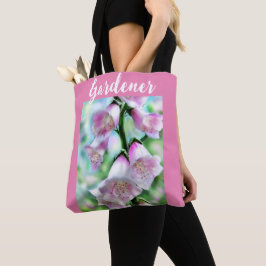 Bolsa Tote Flores de Forxglove para pintura de arte, cor-de-r