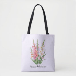 Bolsa Tote Flores de Gladíolo de Agosto