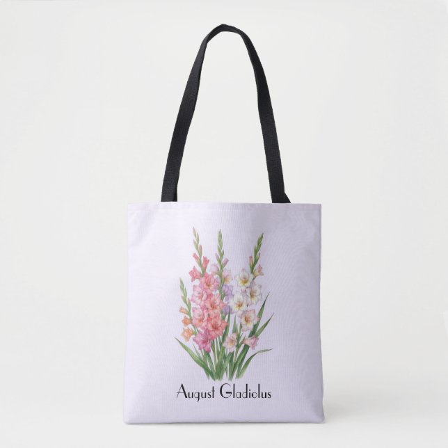 Bolsa Tote Flores de Gladíolo de Agosto (Frente)