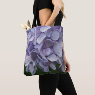 Bolsa Tote Flores de Hydrangea Azul Fechar 