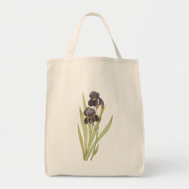 Bolsa Tote Flores de Íris Roxas (Frente)