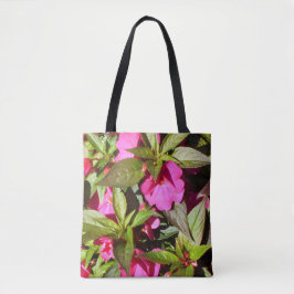 Bolsa Tote Flores De Lizzie, Cor-De-Rosa Brilhante