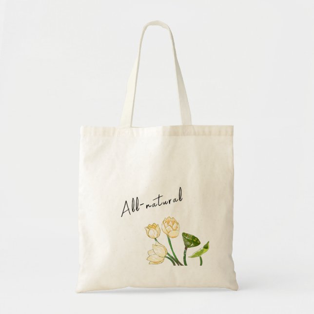 Bolsa Tote Flores de Lotus All-Natural Seedpod (Frente)