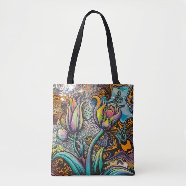 Bolsa Tote Flores de Mandala (Frente)