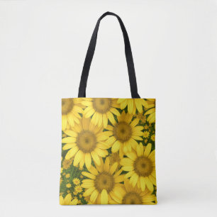 Bolsa Tote Flores de margarida amarelas