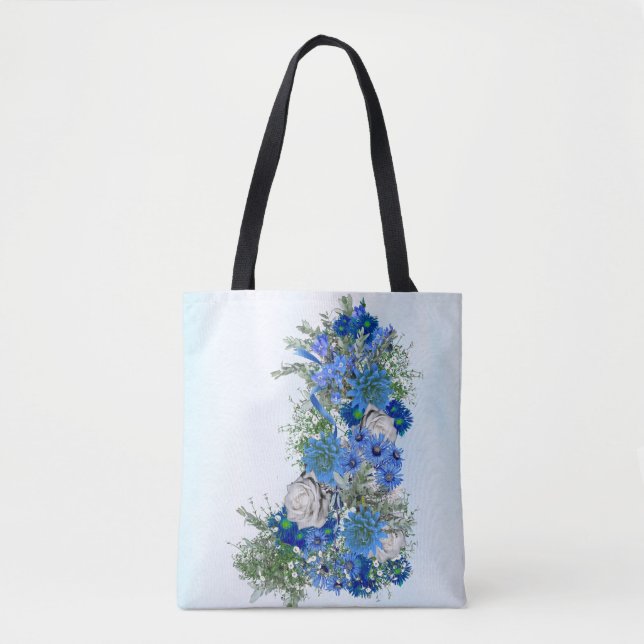 Bolsa Tote Flores de Milho & Rosas Brancas (Frente)