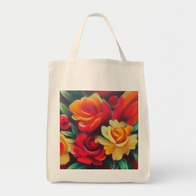 Bolsa Tote Flores de outono (Frente)