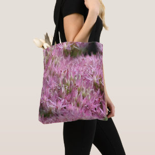 Bolsa Tote Flores de outono de Sedum Rosa Multiplicadas