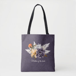 Bolsa Tote Flores de Outono e Grama de Pampas Mãe da Noiva