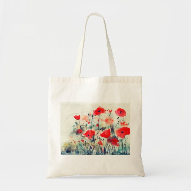 Bolsa Tote Flores de papoila (Frente)