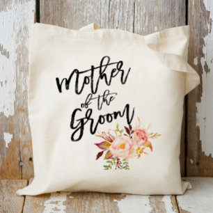 Bolsa Tote Flores de Peônia Rústica mãe do noivo