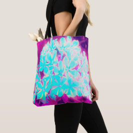 Bolsa Tote Flores de Phlox Azuis-Peppermint Twist de Robin