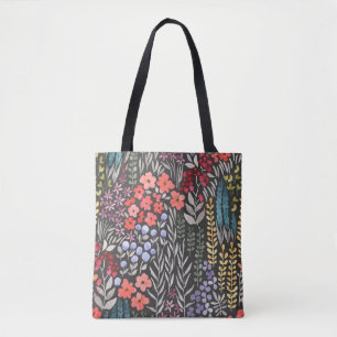 Bolsa Tote Flores de Prados: Aquarela Sem Costura