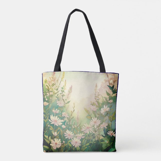 Bolsa Tote Flores de primavera (Verso)