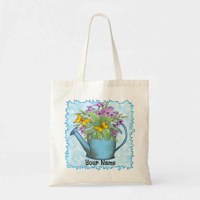 Bolsa Tote Flores de prímula Regador (Frente)