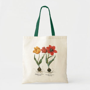 Bolsa Tote Flores de Tulipa da Primavera Vintage por Basilius