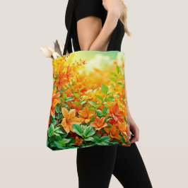 Bolsa Tote Flores de Verão Vibrantes