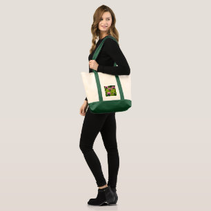 Bolsa Tote Flores de Vestuário Vermelho